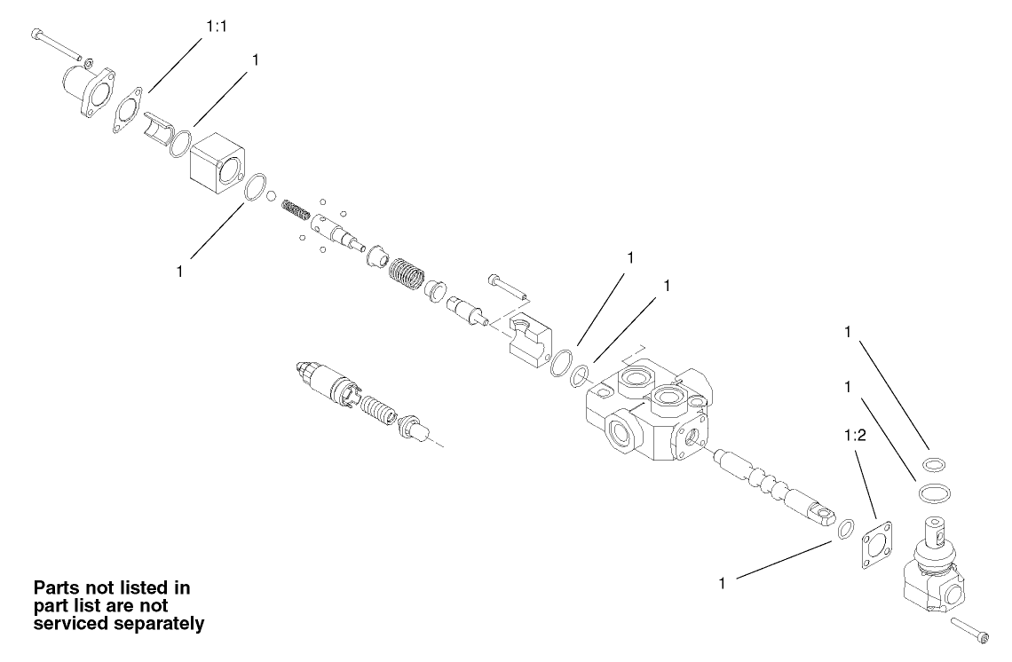One Spool Valve Assembly No. 104-2831