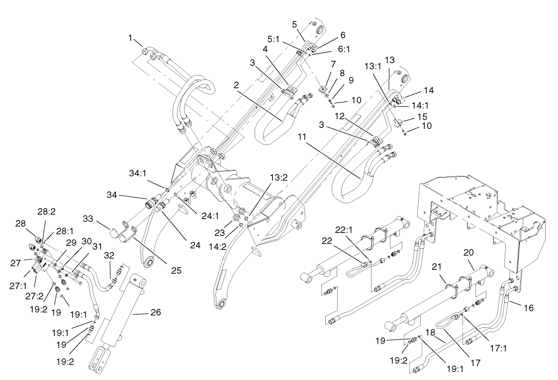 Loader Arm Hydraulic Assembly