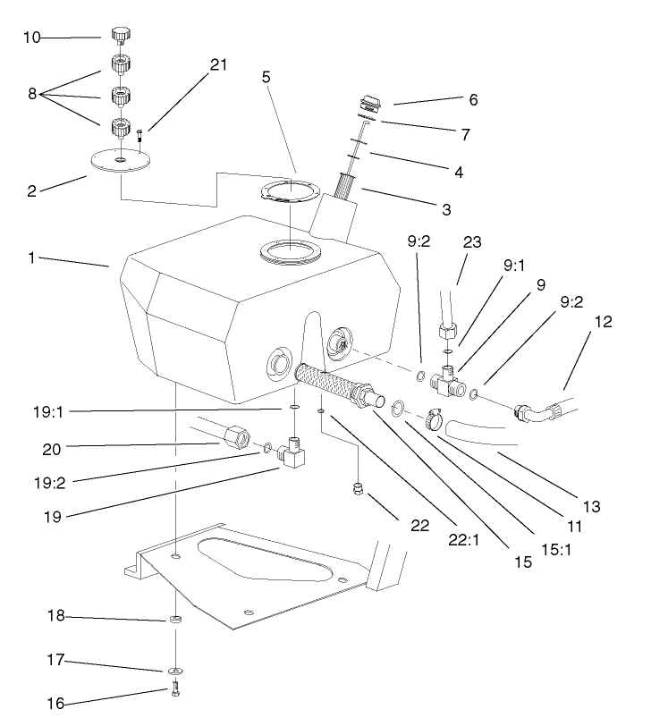 Hydraulic Filter and Reservior Assembly