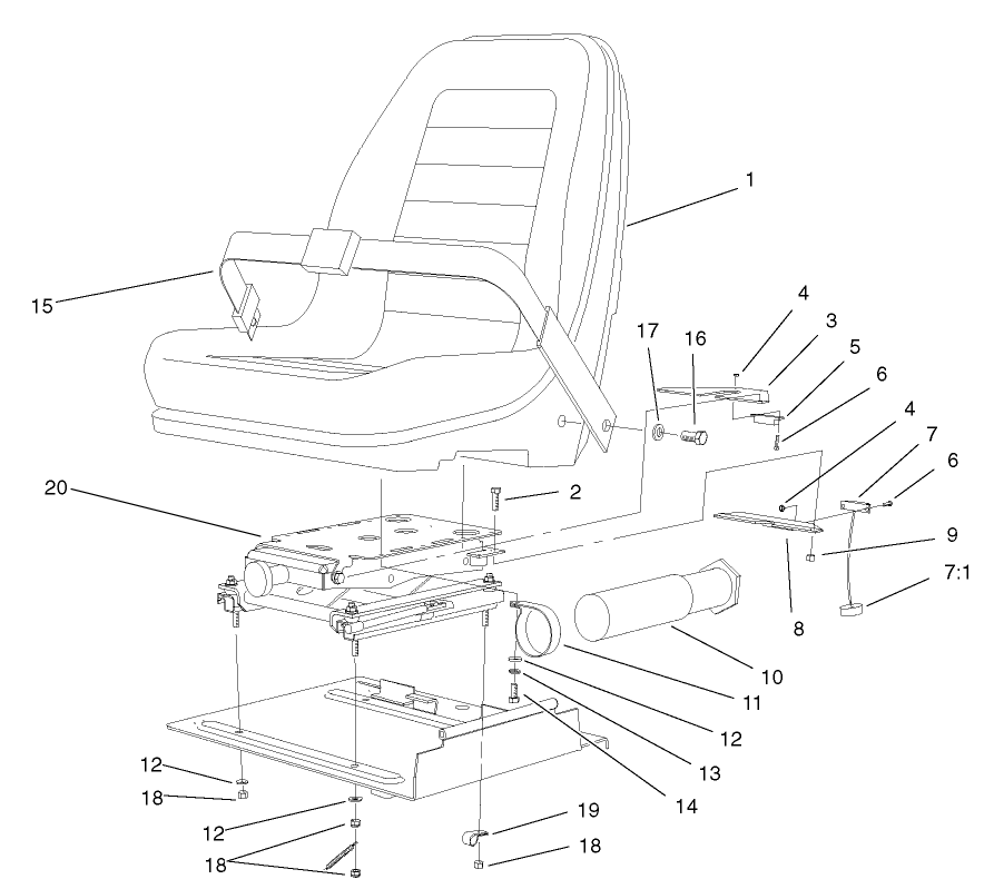 Seat and Suspension Assembly