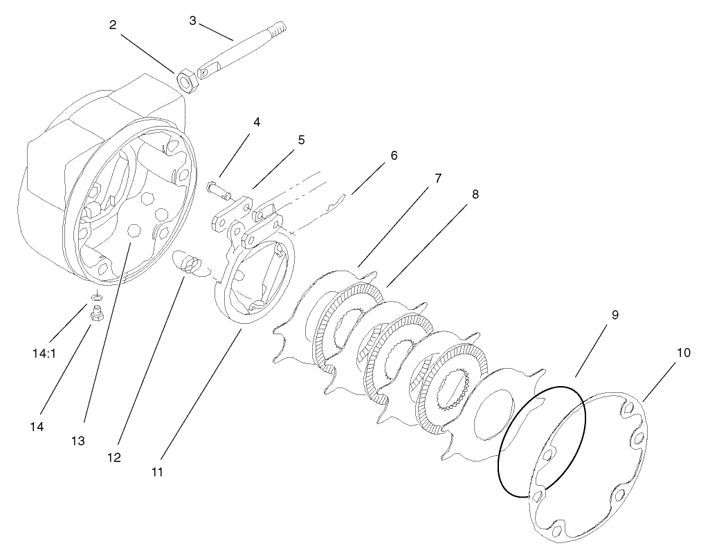 LH Brake Assembly No. 100-3070-03
