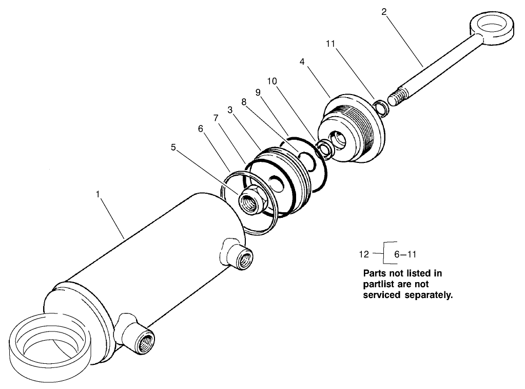 Hydraulic Cylinder Assembly No. 98-3806