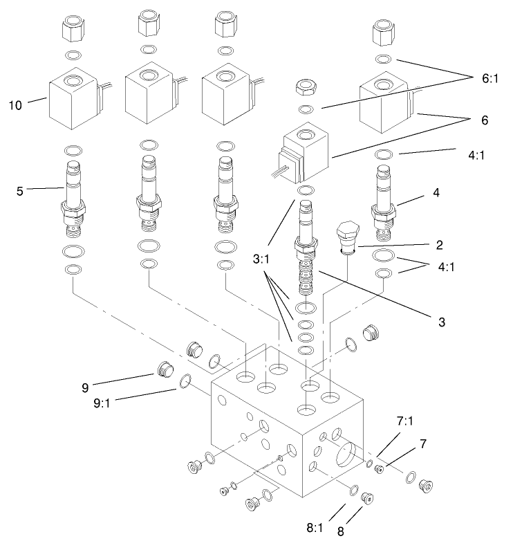 Hydraulic Manifold Lift Block Assembly No. 105-3329