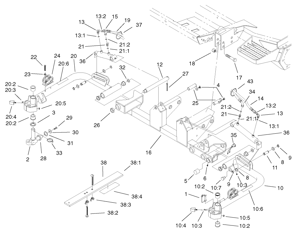 Front Lift Arm and Motor Assembly