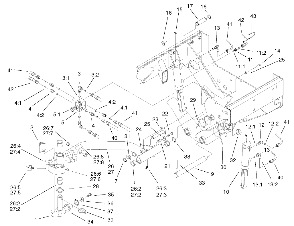 Lift Arm and Cylinder Assembly