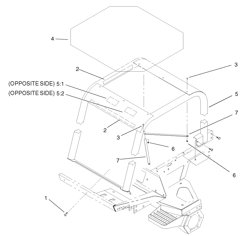 (ROPS) Roll-Over-Protection-System Assembly (Model 03807 Only)