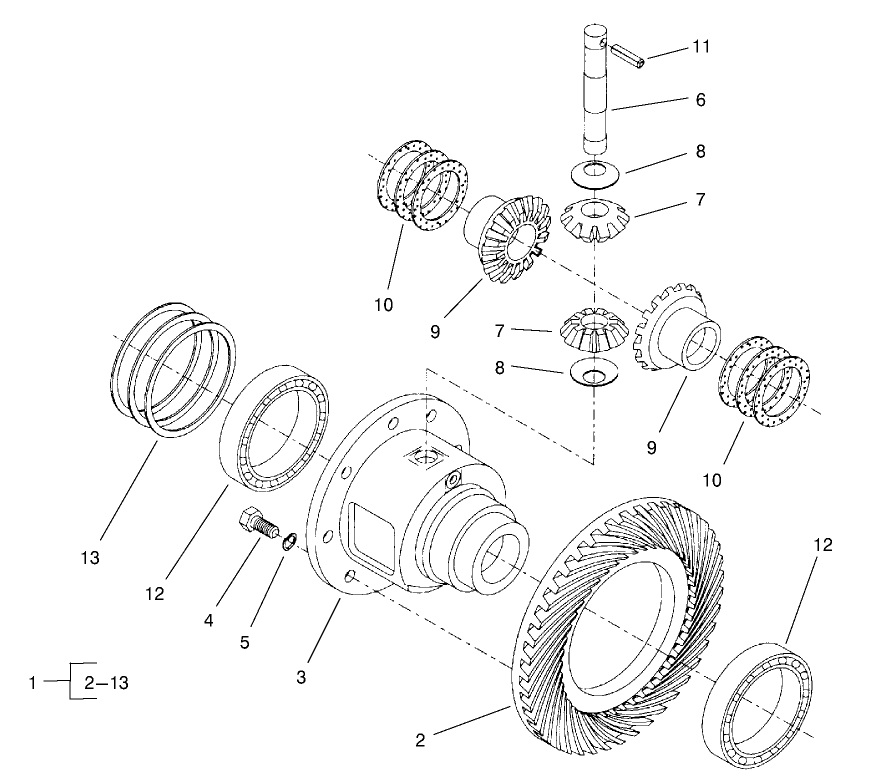 Rear Axle Assembly No. 100-3784 Differential Assembly (Continued)