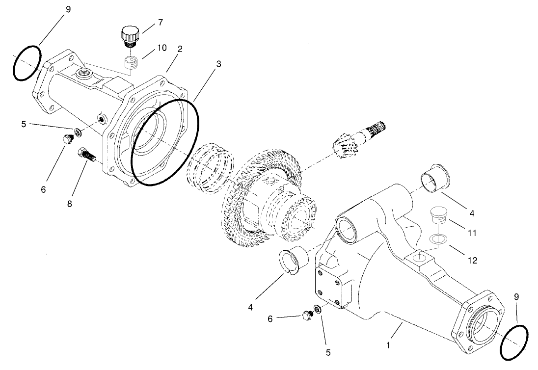 Rear Axle Assembly No. 100-3784 Axle Support Assembly (Continued)