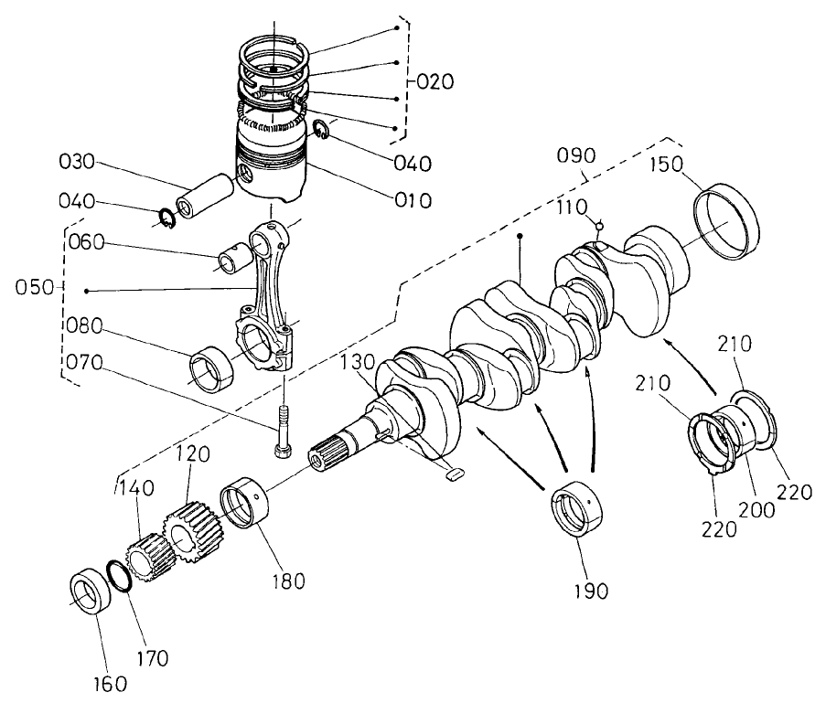 Piston and Crankshaft Assembly