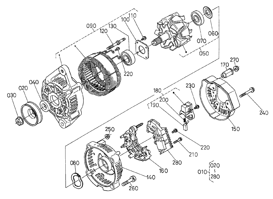 Alternator Component Assembly