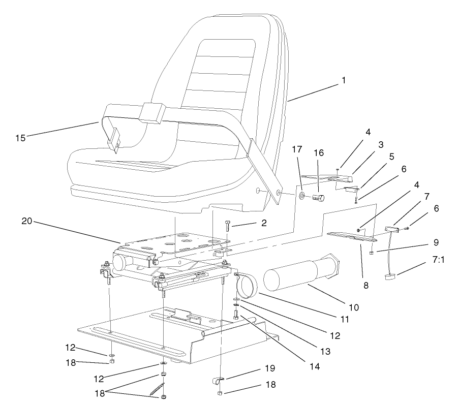 Seat and Suspension Assembly