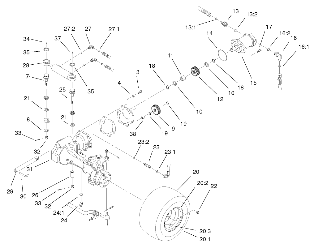 4 Wheel Drive Axle Assembly