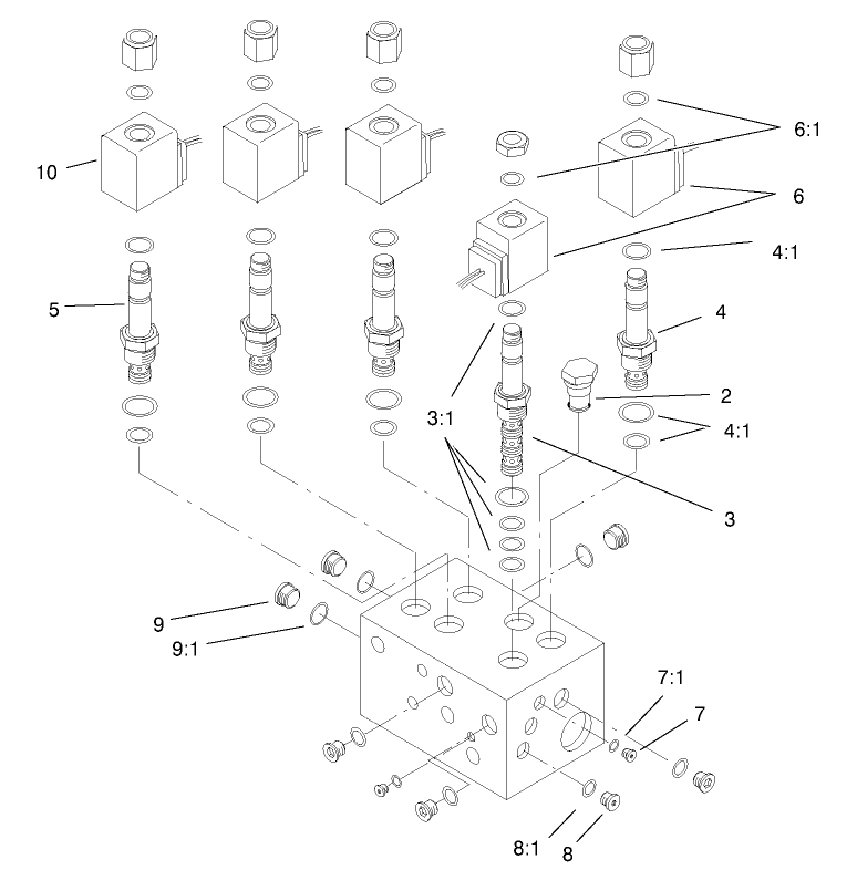 Hydraulic Manifold Lift Block Assembly No. 104-3710