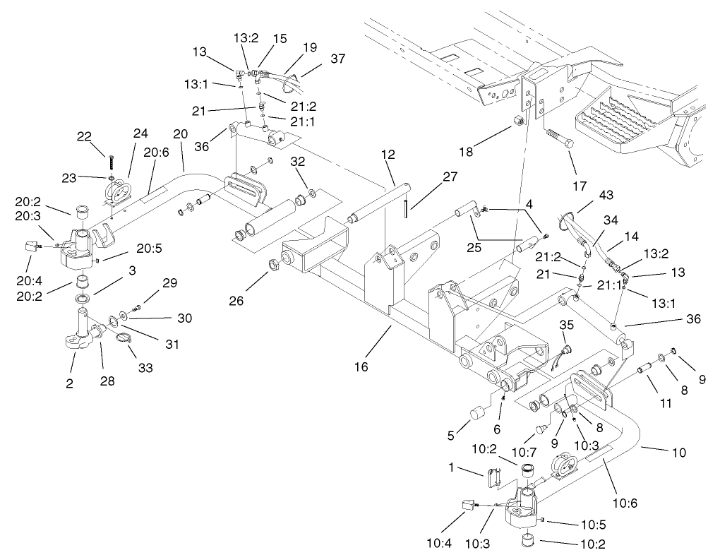 Front Lift Arm and Motor Assembly