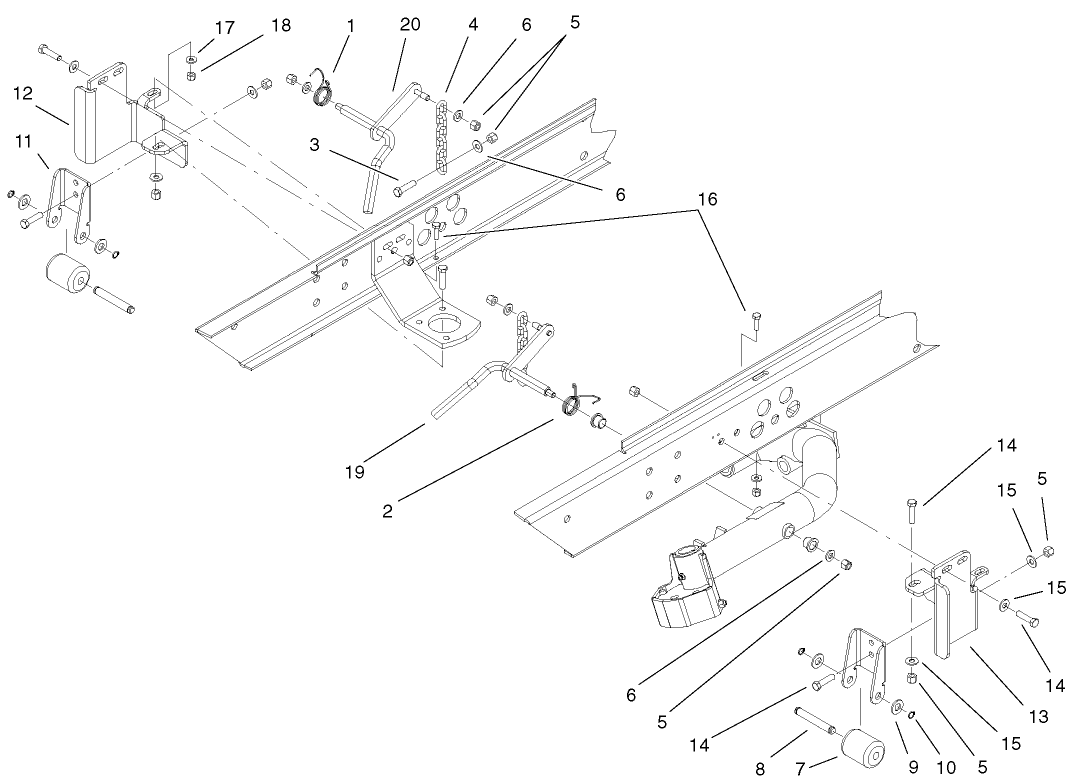 No. 2 and 3 Tipper Support Bracket Assembly