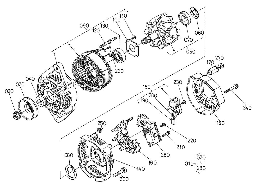 Alternator Component Assembly