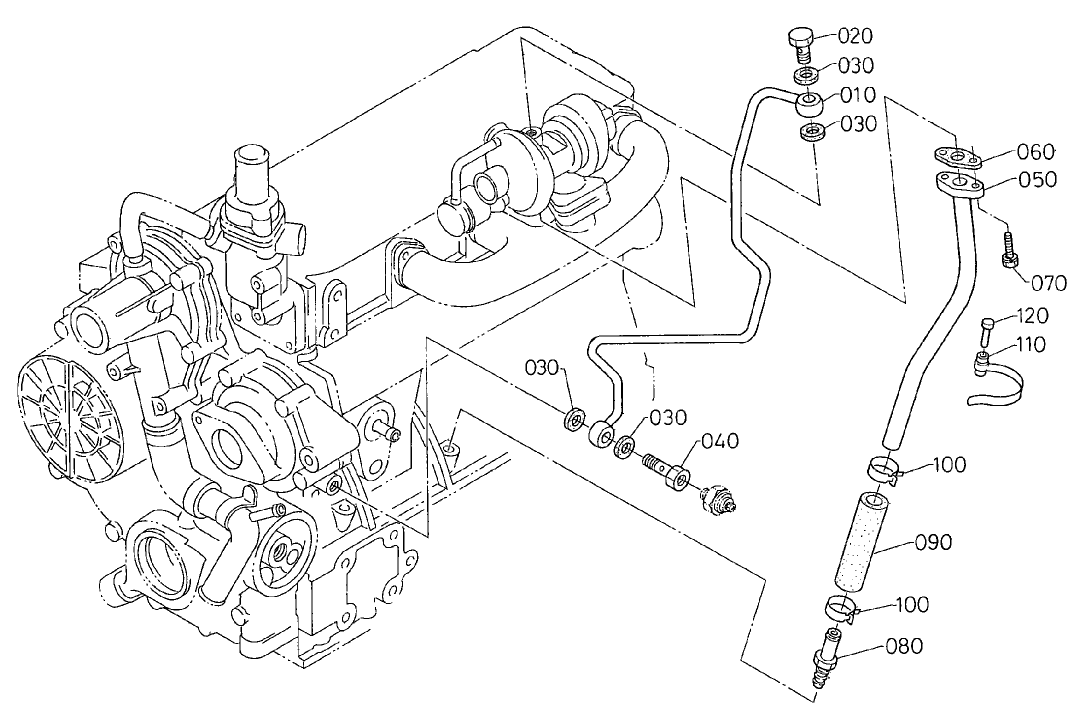 Oil Pipe (Turbo Charger) Assembly
