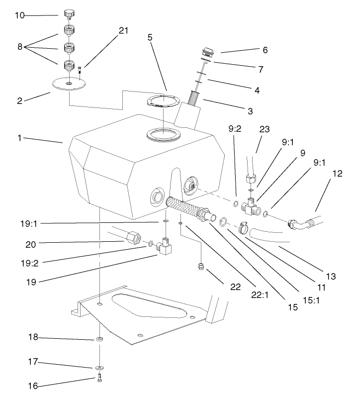Hydraulic Filter and Reservior Assembly