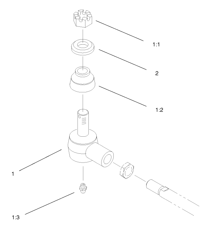 Tie Rod End Assembly No. 105-7843 (only on: 03806)