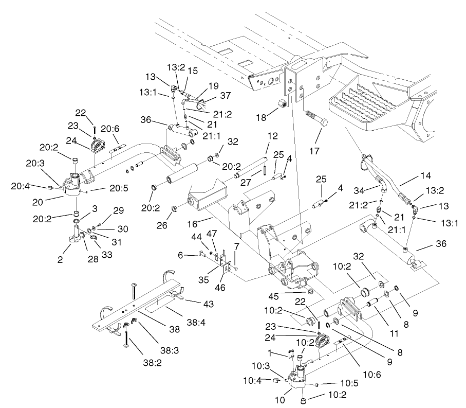 Front Lift Arm and Motor Assembly