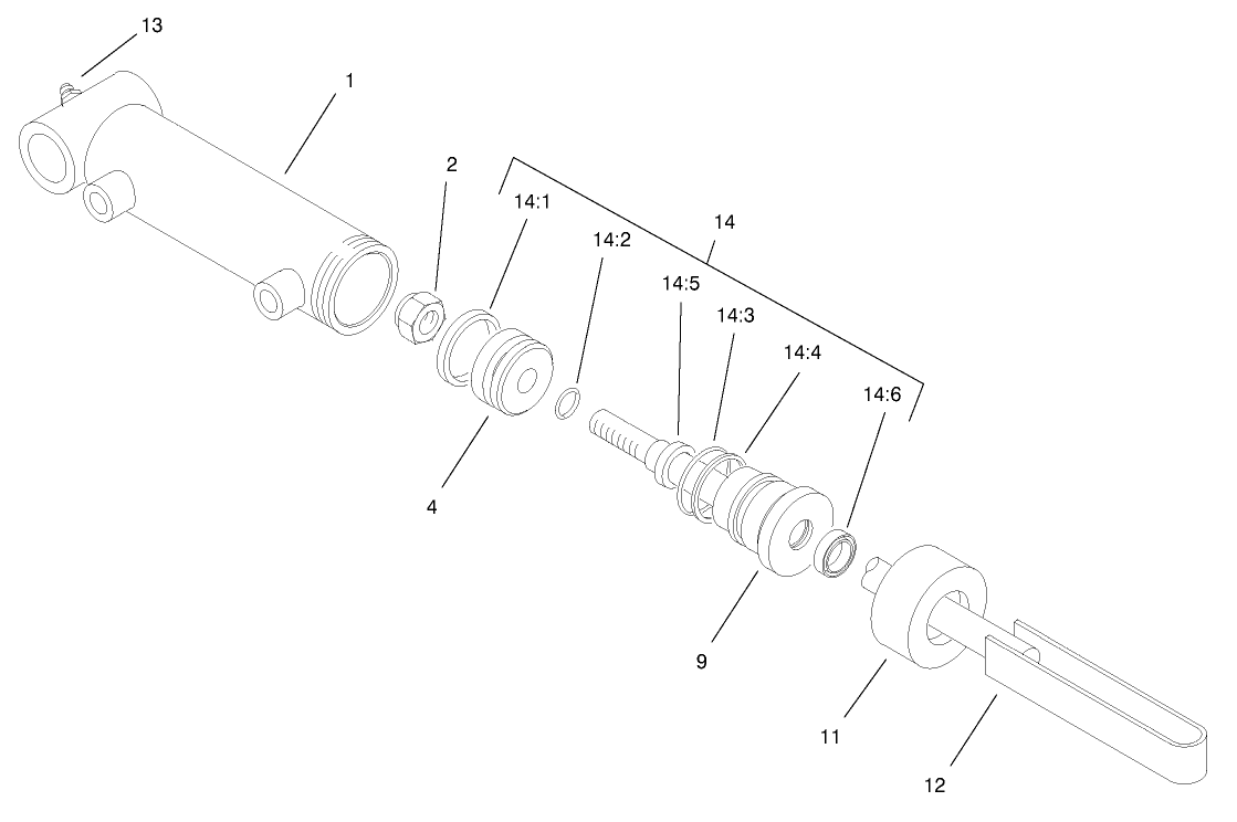 Hydraulic Cylinder Assembly No. 99-2550