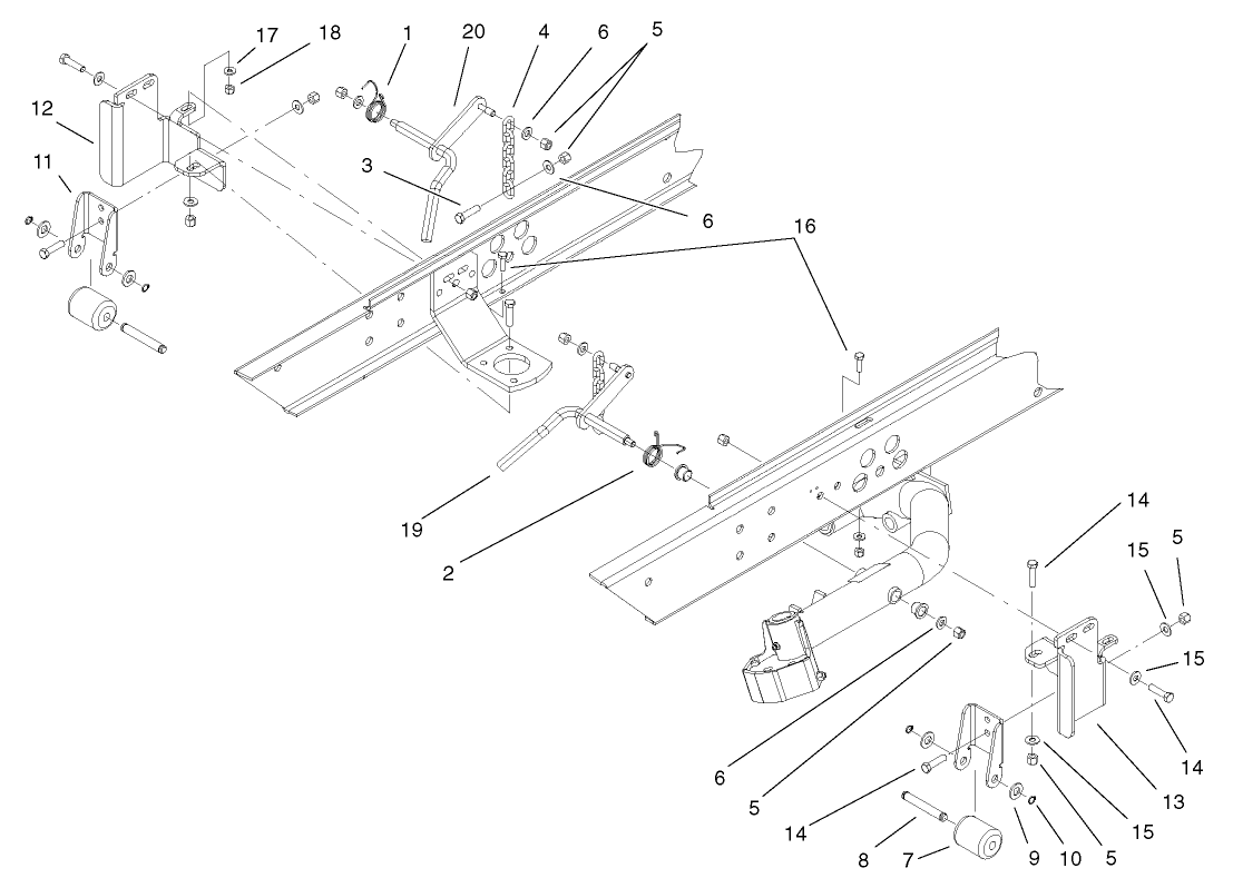 No. 2 and 3 Tipper Support Bracket Assembly