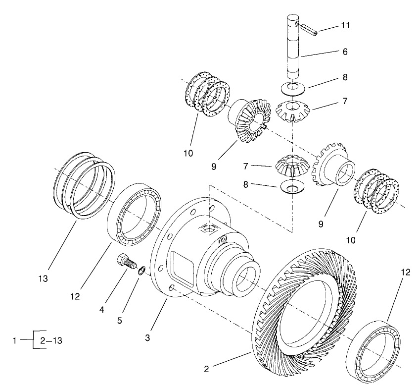 Rear Axle Assembly No. 100-3784 (Continued) Differential Assembly