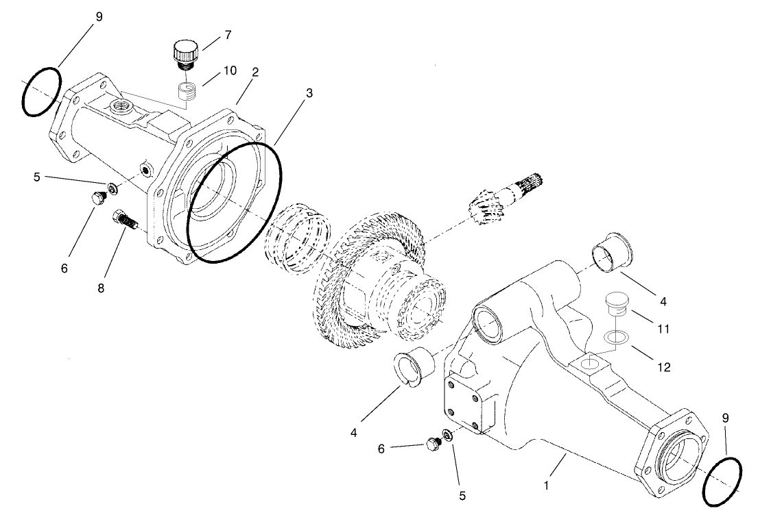 Rear Axle Assembly No. 100-3784 (Continued) Axle Support Assembly