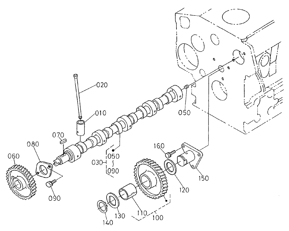 Camshaft and Idle Gear Shaft Assembly