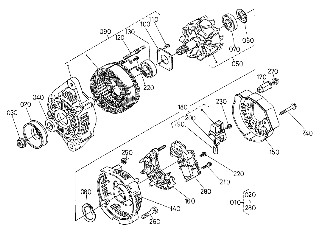 Alternator Component Assembly
