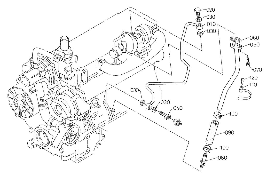 Oil Pipe (Turbo Charger) Assembly