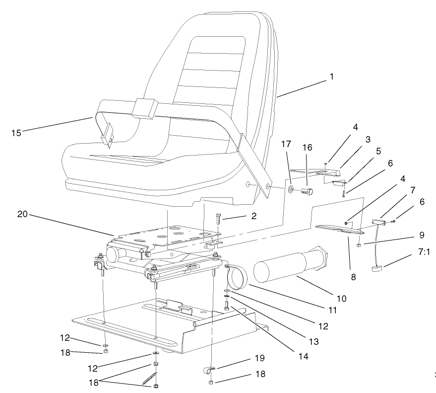 Seat and Suspension Assembly