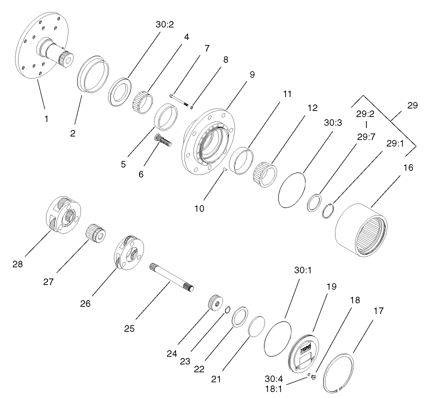 Planetary Drive Assembly No. 105-4500-03