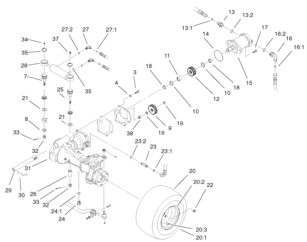 4 Wheel Drive Axle Assembly