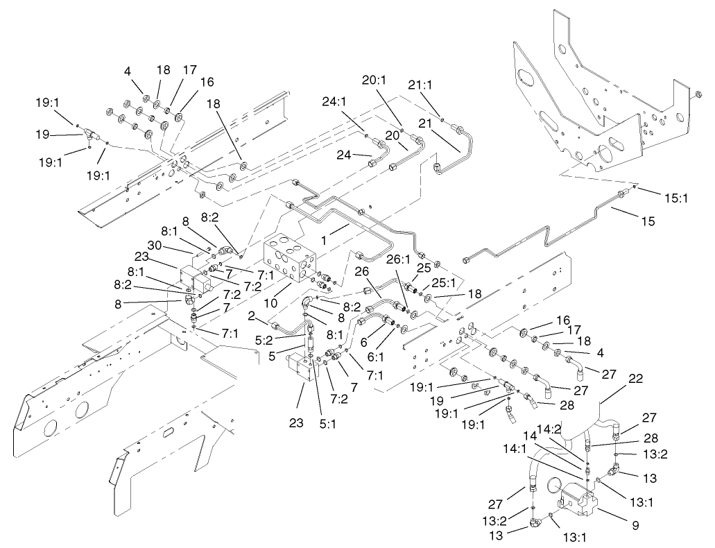 Hydraulic Manifold Mow Block Assembly