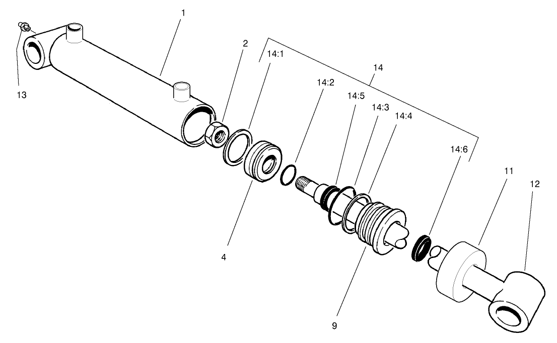 Hydraulic Cylinder Assembly No. 99-6986