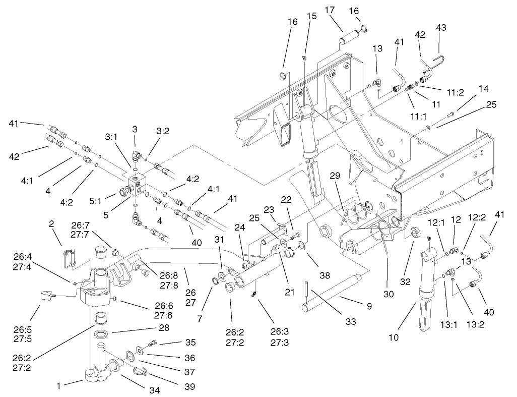 Lift Arm and Cylinder Assembly