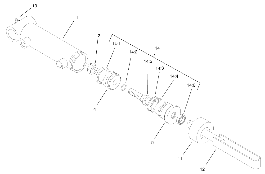 Hydraulic Cylinder Assembly No. 99-2550