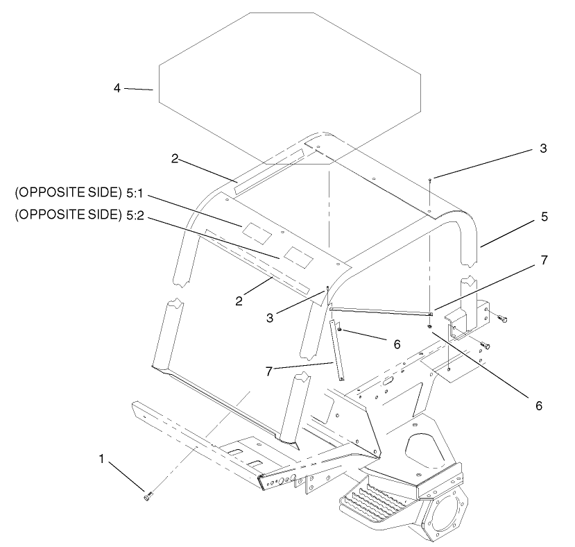 (ROPS) Roll-Over-Protection-System Assembly