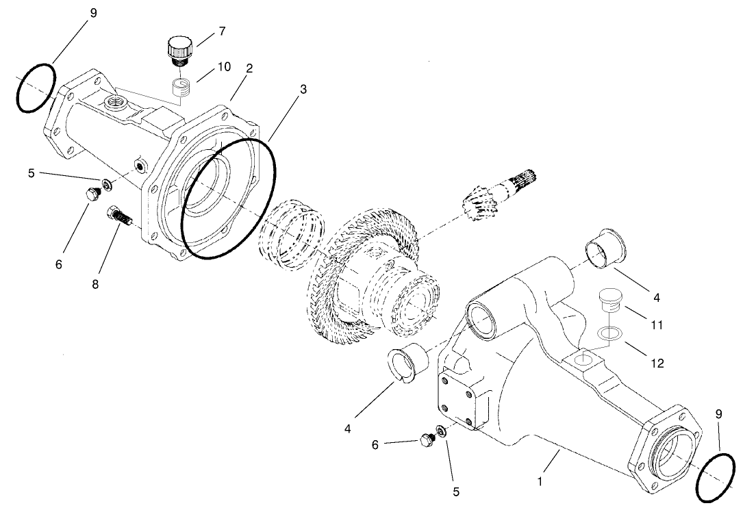 Rear Axle Assembly No. 100-3784 Axle Support Assembly (Continued)