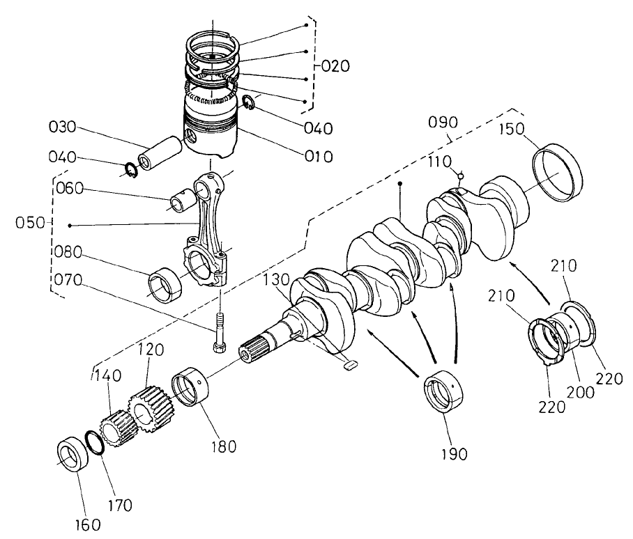 Piston and Crankshaft Assembly