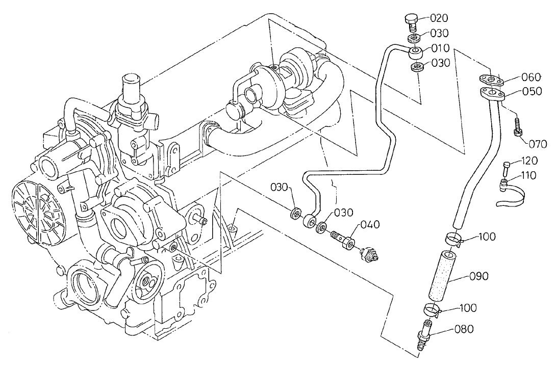 Oil Pipe (Turbo Charger) Assembly