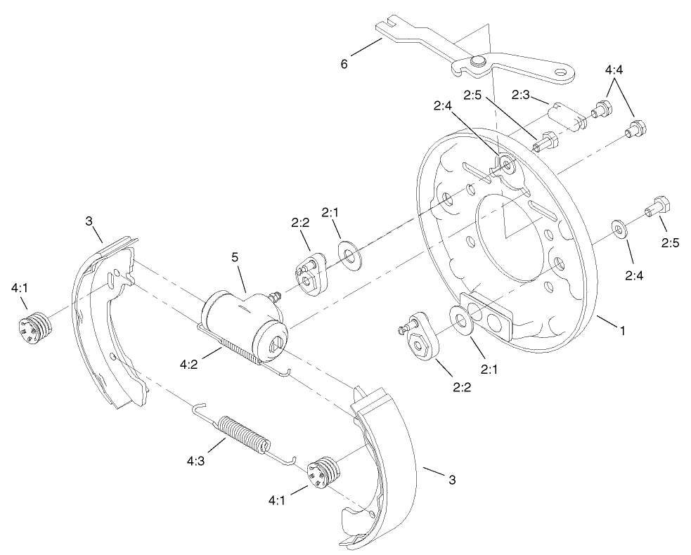 Left Hand Brake Assembly No. 104-6807