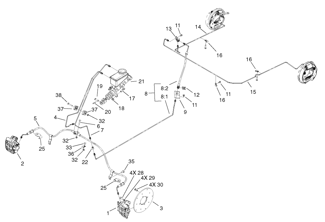 Brake and Master Cylinder Assembly