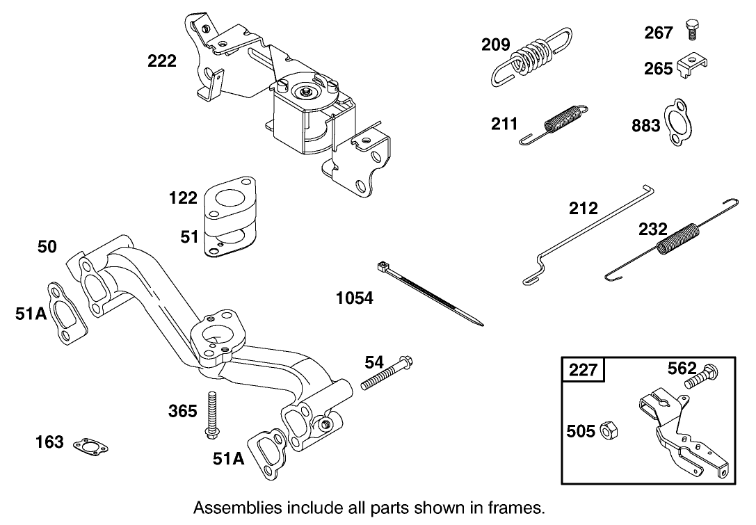 Manifold Intake and Governor Control Assembly