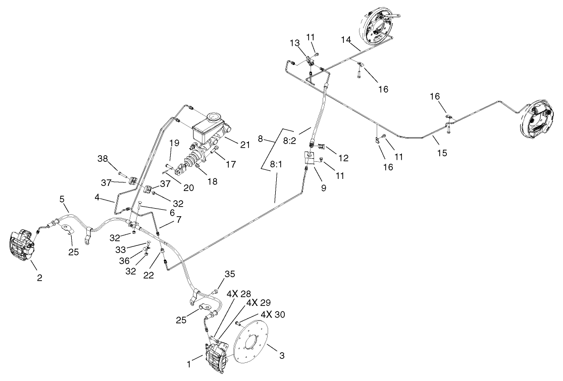 Brake and Master Cylinder Assembly