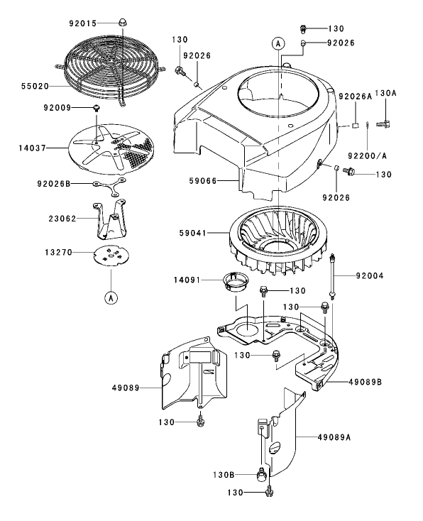 Cooling-Equipment Assembly Kawasaki FH680V-CS10
