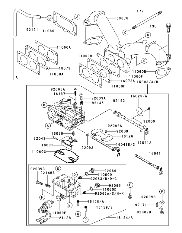 Carburetor Assembly Kawasaki FH680V-CS10