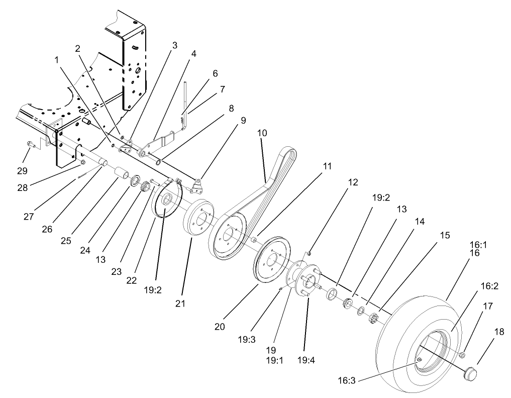 Wheel Drive and Brake Assembly