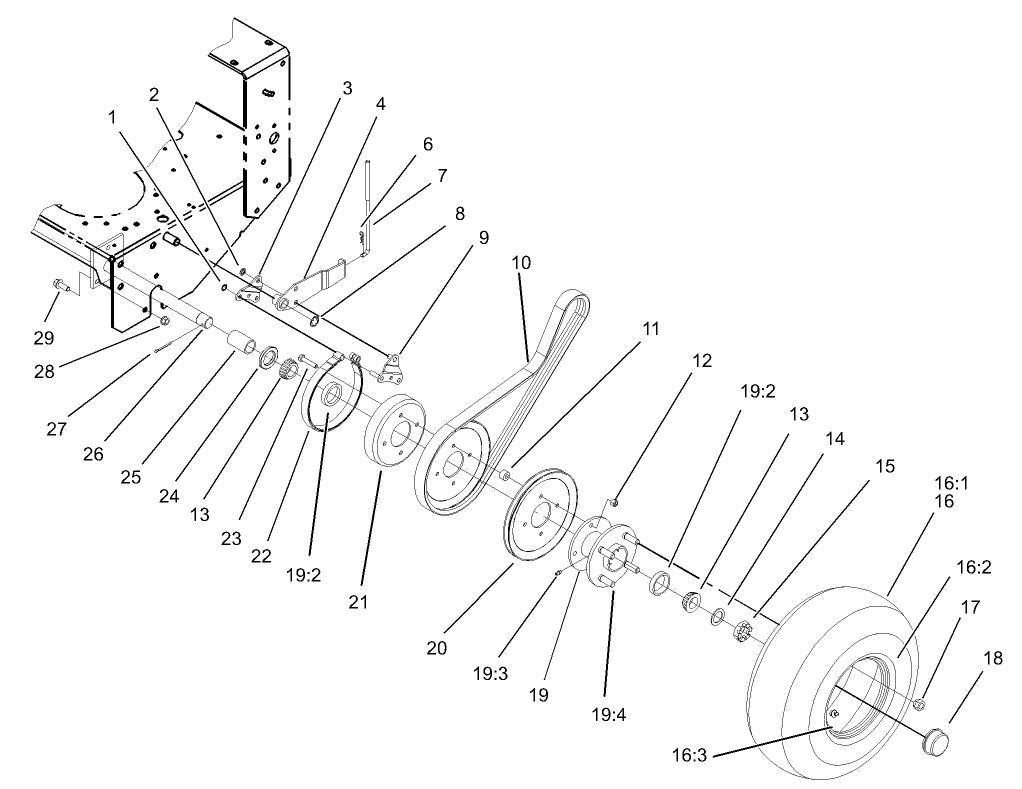 Wheel Drive and Brake Assembly